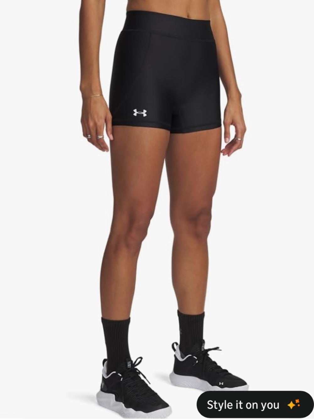 Under Armour Black Women's High-Rise Athletic Compression Shorts